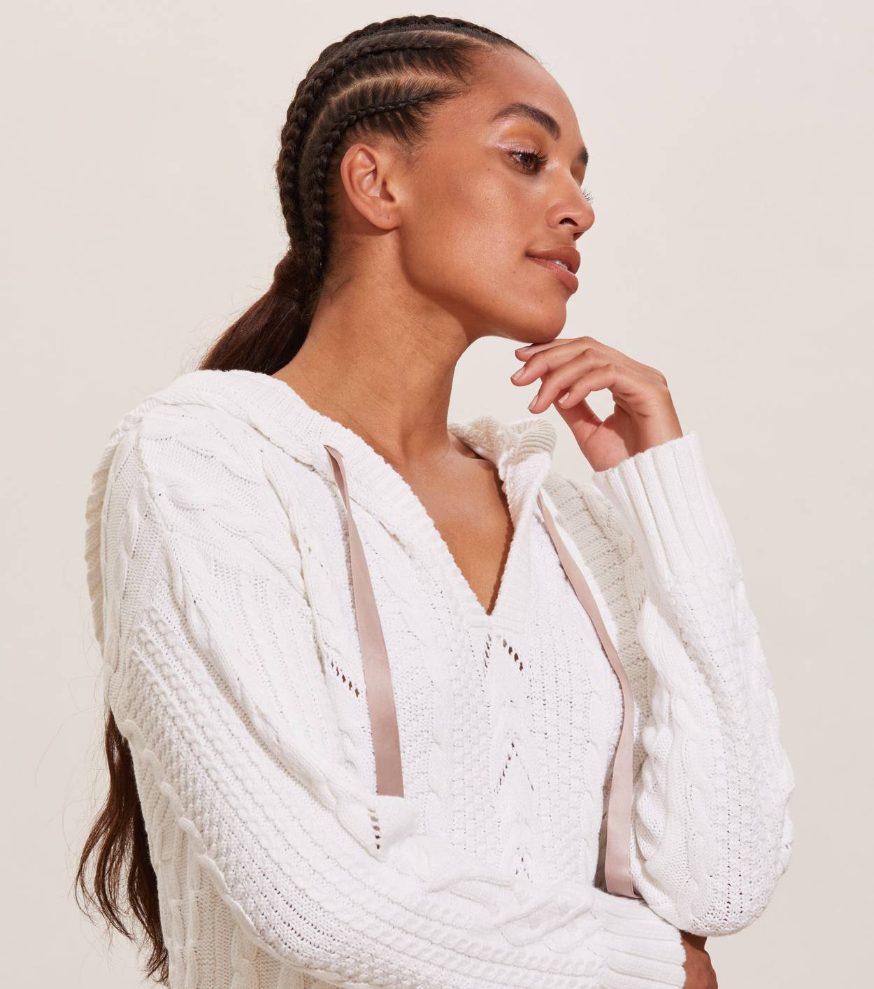 white fringe jumper